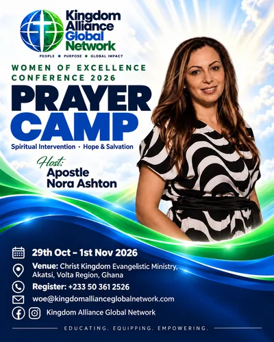 Nora Ashton, Women of Excellence Conference 2026 Prayer Camp poster